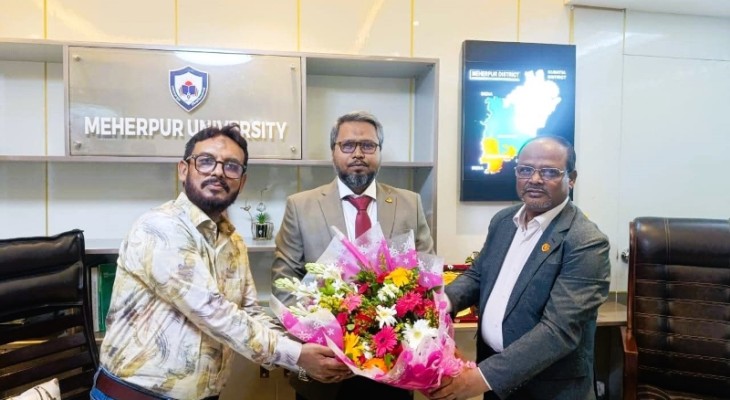 মেহেরপুর বিশ্ববিদ্যালয়ের নবনিযুক্ত উপাচার্যের দায়িত্ব গ্রহণ